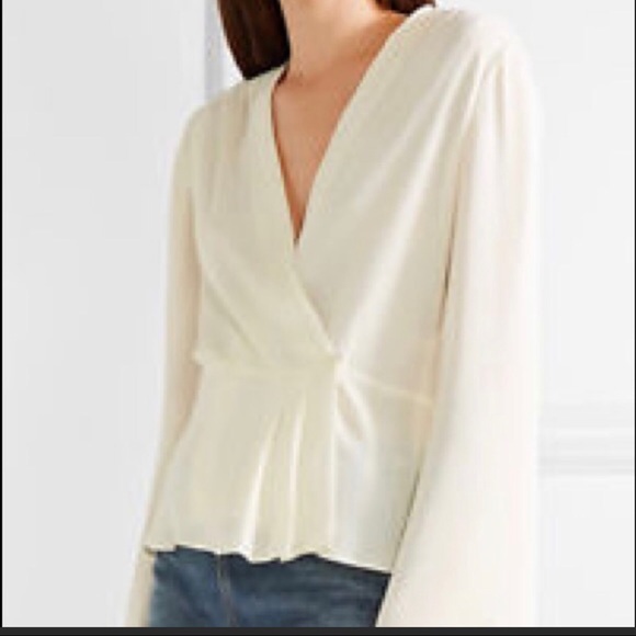 Elizabeth and James Ivory Wrap Blouse - Picture 3 of 4